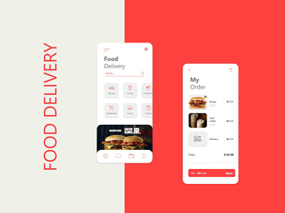 Food app art branding design graphic design ui vector web