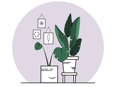 Plants are friends! design flat illustration plants vector web
