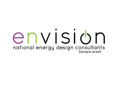 envision logo energy green logo power purple quicksand