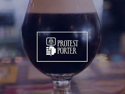 Protest Porter Logo Concept beer branding brown fort collins logo microbrewery porter white