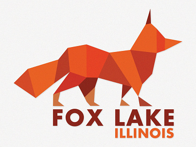 Fox Lake Just For Fun fox geometric low poly noise orange simple