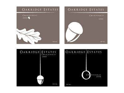 Oakridge Estates labels logos wine