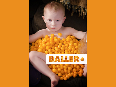 James The Baller cheese puff funny kiddo mess