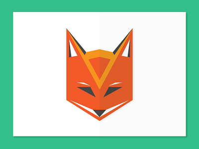 Geometric Fox animals fox geometric green low poly orange
