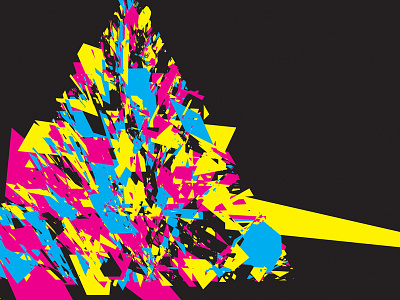 Exploding Geometry abstract cmyk triangle
