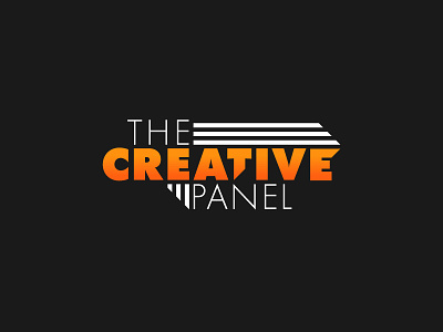 Creative Panel Logo Idea 1 black bold futura orange white