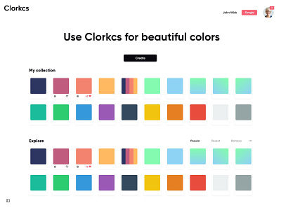 Clorkcs app design minimal ui ux web website