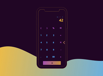 Daily UI day 4 - Calculator calculator cyberpunk design minimal ui