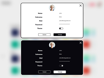 Daily UI day 6 - User Profile dark design light minimal ui web