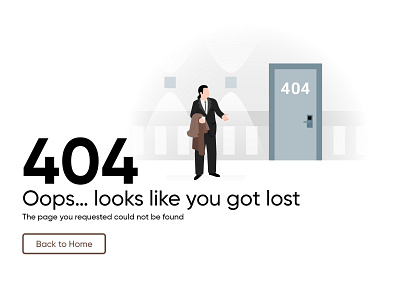 Daily UI day 8 - 404 Page 404 design minimal ui vector web