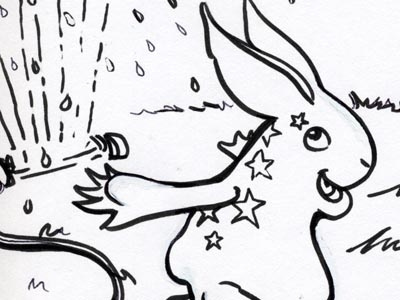 Rabbit Coloring Book page 1 coloring page illustration rabbit sprinkler