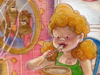 Goldilocks Eats Baby Bears Porridge bears childrensbooks goldilocks illustration publishing story three