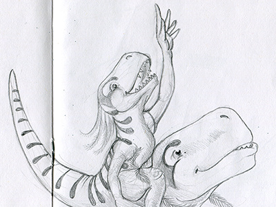 Sbpp8 Touch casey girard dinosaur sketch sketchbook project