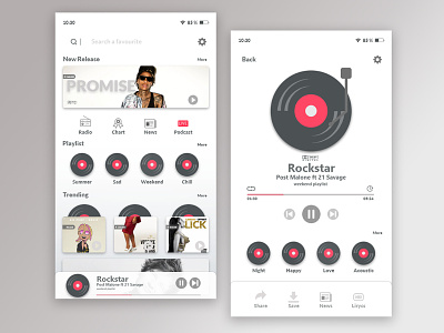 Music Streaming APP Concept app app design concept design dribbble illustration mock up music music app music streaming smartphone ui ui ux ui ux designer ux white
