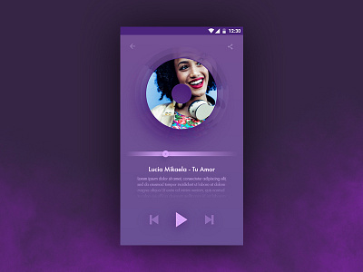 Music Player | Daily UI Challenge daily ui 009 mobile app music app music player ui