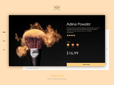 Single Product | Daily UI Challenge daily ui 012 make up product web design