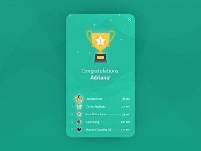 Leaderboard | Daily UI Challenges adobe xd daily ui 019 leaderboard popup