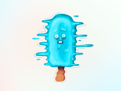 Frozen / scared blue cold cream emotion freeze frozen ice illustration pack stick sticker sweet