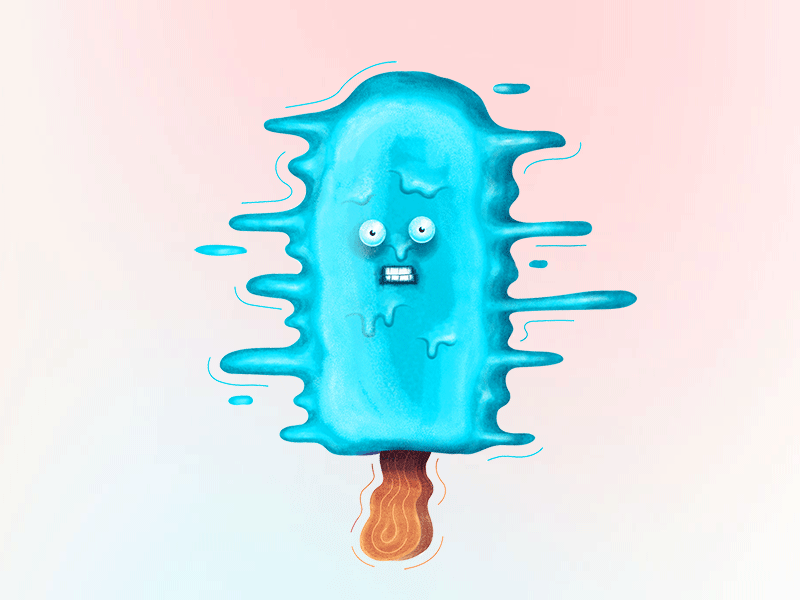 Frozen / Scared blue cold cream emotion freeze frozen ice illustration pack stick sticker sweet