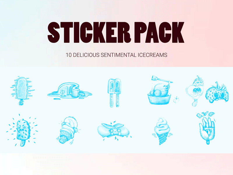 Sentimental stickers by Florentina Surel on Dribbble