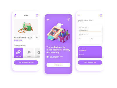 Tpay - Payment Concept app design graphic design illustration simple ui ux