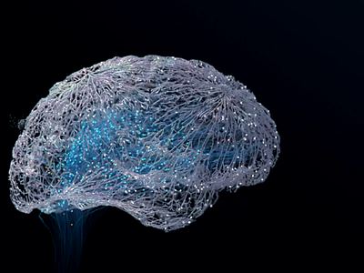 Brain visualization 3d animation art brain brains branding c4d dark future generative illustration motion neural procedural science visual white