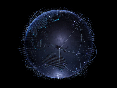 Dark blue globe animation background branding c4d connection dailyui dashboard data data visualization earth finance fintech globe illustration landing map motion trade website world