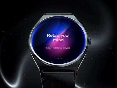 Relax your mind UI for watch OS animation clock countdown digital fithness health ios mental os relax slider stress ui ux watch watchface watchos wearable wearos wireless