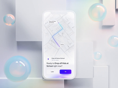 White map navigation ai car clean detecting loading location machine learning map navigation nlp simple taxi travel uber ui ux vehicle voice wave