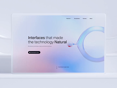 Clean web site design Natural 3d animation branding c4d clean font home landing logo motion natural simple story storytelling strategy typeface typo ui ux website
