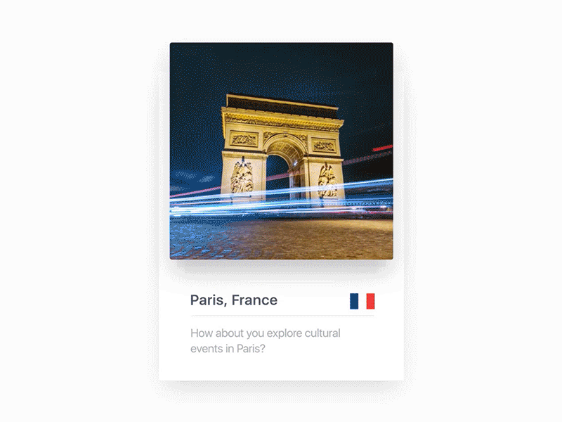 Time Lapse Cards with location for travel iOS app