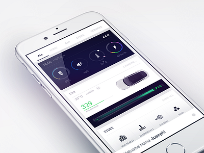 Smart Home app home screen UI product by Fantasy
