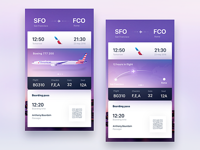 Tickets for Tinder Travel concept exploration by gleb bg cards design exploration font material tickets tinder typo ui ux visual