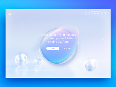 Landing page exploration for AI-based product by gleb ai centred circle colors direction landing light page ui ux visual white