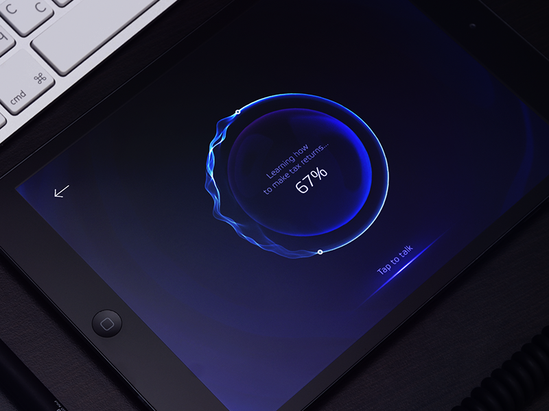 Learning process for General Intelligence ipad ux ui voice talk circle brain natural os ai learning agi