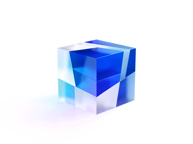 Frosted Cube motion for art installation 3d aep animation c4d cube frosted glass luxury motion ui ux