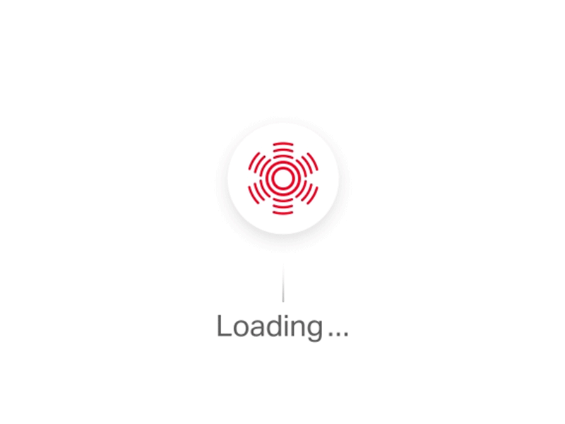 Brand loader ai animation brand care circle circle logo health healthy interaction loader loading medical micron ready red responders spinner ui