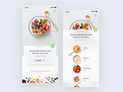 Natural AI food UI visual add ai ecommerce food illustration ios natural os receipt shopping ui user experience user interface userinterface ux voice