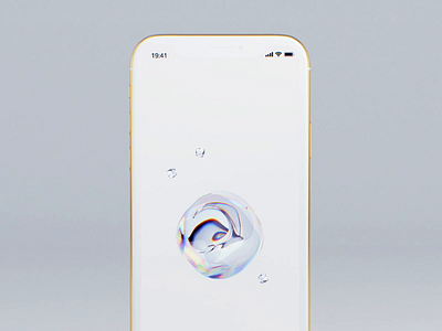 Organic notification for Natural AI aep ai animation app artificial intelligence c4d circle flight gold illustration iphone mobile mockup motion notification notifications organic ui ux visual