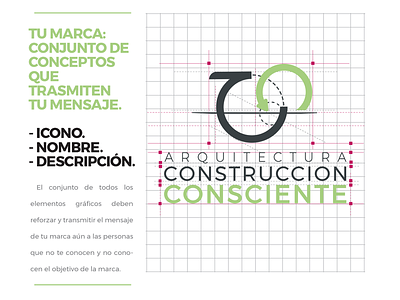 Construcción Consciente logo architecture bio cc green inspire interiorism logo nature