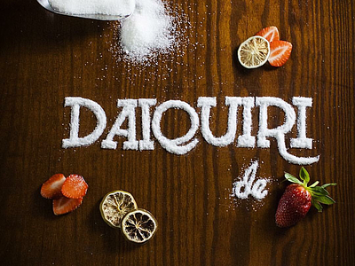 Daiquiri de Fresa drinks food food lettering lettering strawberry type