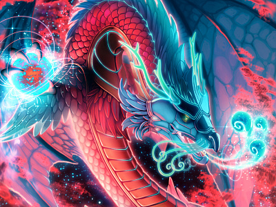 Dragon Racer - Scion of Flame board game card game dragon drawing fantasy fire gaming illustration photoshop space