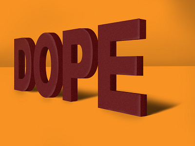 Dope 3d design lettering type
