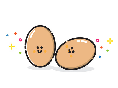 Cute eggs animation branding colourfull cute design egg emoticon face flat flat design food icon illustration illustrator line logo mbe ui ux vector