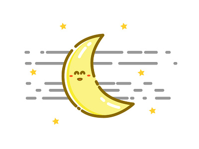 Moon animation colourfull cute design flat flat design flatdesign flatillustration graphic design graphic art icon illustration illustrator line line art mbe mbe style vector