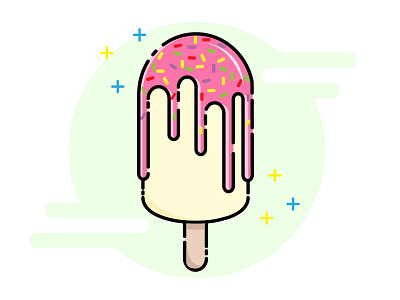 Ice Cream colourfull cute design flat flat design icon illustration illustrator line mbe vector
