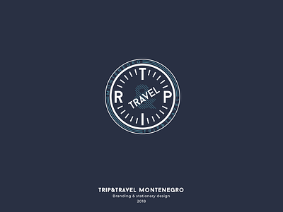 Trip&Travel Montenegro Logo Design branding design illustrator logo logo design minimal stationary design travel agency typography vector