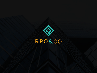 rpo&co branding adobe illustrator branding grid logo logo logodesign minimal monogram logo recruitment agency vector