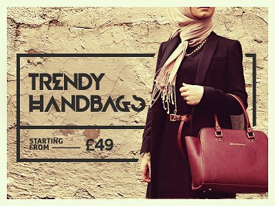 Handbag art banner ecom graphic hangbag image purchase trend