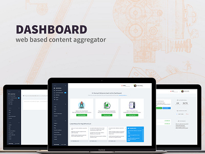 Dashboard - web based content aggregator dashboard download feed link quota